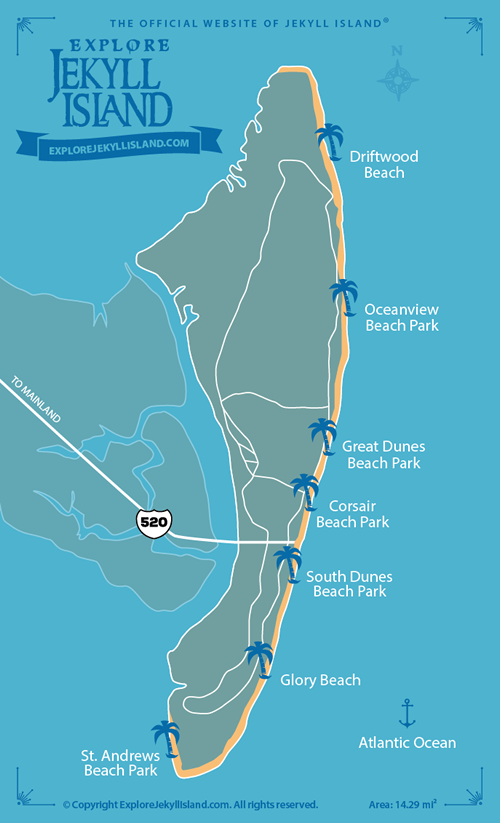 Jekyll Beaches Map 